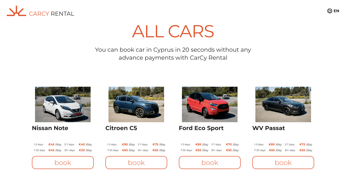 Cover Image for Carcy Car Rental