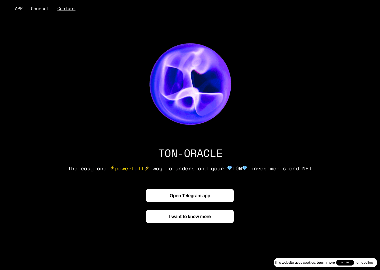 Cover Image for TON Oracle – Telegram App